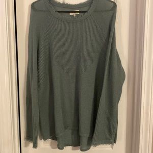 Lucky Brand  XL Blur Distressed Top